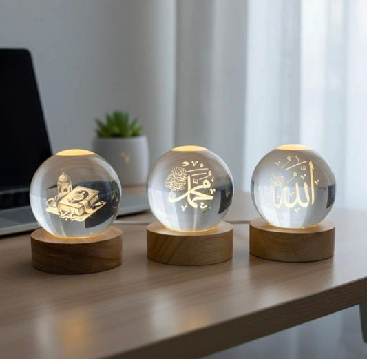 Allah muhammad Quram 3d crystal ball islamic allah